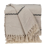 Parkland Collection Logan Casual Beige 52 X 67 Woven Handloom Throw