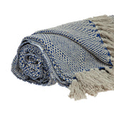 Parkland Collection Kora Transitional Blue 52 X 67 Woven Handloom Throw