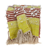 Parkland Collection Vanya Eclectic White 52 X 67 Woven Handloom Throw