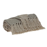 Parkland Collection Ishan Eclectic Beige 52 X 67 Woven Handloom Throw