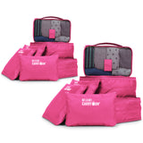 19V69 Italia Packing Cubes Travelers' Luggage Organizer Kit (Pink)