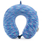 19V69 Italia Space Dye Memory Foam Travel Pillow/Neck Pillow (Teal/White)