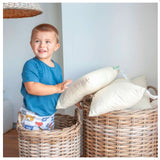 Wool Wool Toddler Pillow In Org Sateen Sheeting Case