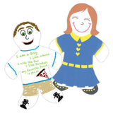 Big Kids Cut Outs 16, White, Pack of 25