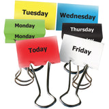 Days of the Week Binder Clips, 2, Pack of 6