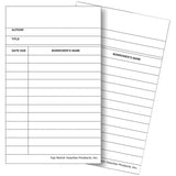 Library Cards, White, Pack of 50
