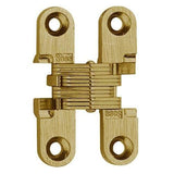 Soss 101C4 0.375 to 1.687 in. Light Duty Invisible Hinge for 0.5 to 0.625 in. Doors Satin Brass