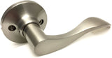 Right Hand Naples Lever with Round Rose Half Dummy Lockset Grade 3, Satin Nickel