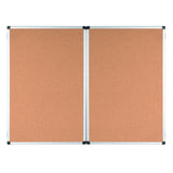 Industrial Trio Dry-Erase Board, Cork Outside/Magnetic Dry-Erase Surface Inside