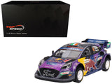 Ford Puma Rally1 #42 Craig Breen Paul Nagle MSport Ford WRT 2nd Place Rally Italia Sardegna (2022) 1/18 Model Car by Top