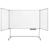 Industrial Mobile Magnetic Trio Dry-Erase Board Easel