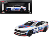 Ford Mustang Dark Horse #24 Ford Performance Racing School White with Graphics 1/18 Model Car by Top Speed