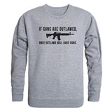 Graphic Crewneck, Outlawed, H.Grey, 2X