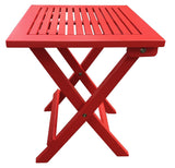 Folding Side Table Red