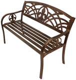 Leigh Country Metal Bench -Welcome Black & Gold