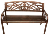 Leigh Country Metal Bench -Welcome Black & Gold