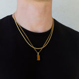 Tiger Eye Stone Necklace Set