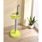 Telford Freestanding Umbrella Stand Rack, Green Plastic & Silver Metal