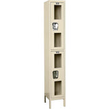Global Industrial™ 2-Tier 2 Door Clear View Locker 12W X 18D X 78H Tan Unassembled