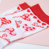 Valentine's Day Crew Socks | Hearts & Love Balloon Socks