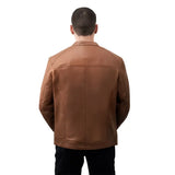 Lucas Men's Lambskin Leather Moto Jacket