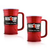 Reusable Red Beer Mug – 24oz