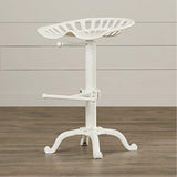 Farmhouse Tractor Stool, White