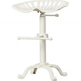 Farmhouse Tractor Stool, White