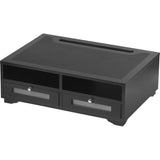 Victor 11305 Midnight Black Printer Stand 2 x Shelf(ves) 7.8 Height x 21.8 Width x 15.3 Depth Desktop Matte Wood,