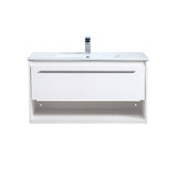 36 inch Single Bathroom Floating Vanity in White