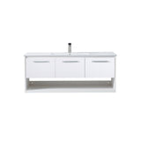 48 inch Single Bathroom Floating Vanity in White