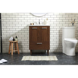 24 Inch Bathroom Vanity In Walnut