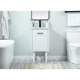 18 Inch Single Bathroom Vanity In White