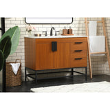 42 Inch Single Bathroom Vanity In Teak