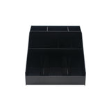 Horizontal Condiment Organizer, 9 Compartments, Black