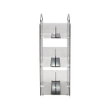 Compact Condiment Organizer, 3 Shelves, 6 Compartments, Black