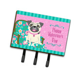 Caroline'S Treasures Vha3002Th68 Happy Valentine'S Day Pug Leash Or Key Holder, Large, Multicolor