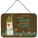 Caroline'S Treasures As For Me And My House Wall Or Door Hanging Prints Vha3005Ds812, 8Hx12W, Multicolor