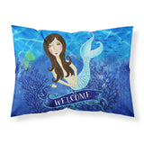 Caroline'S Treasures Welcome Mermaid Fabric Standard Pillowcase Vha3010Pillowcase, Multicolor