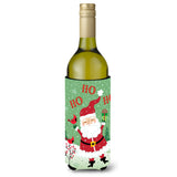 Caroline'S Treasures Vha3016Literk Merry Christmas Santa Claus Ho Ho Ho Wine Bottle Koozie Hugger, Multicolor, 750Ml