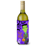 Caroline'S Treasures Halloween Frankie Frankenstein Wine Bottle Beverage Insulator Hugger, 750 Ml, Multicolor