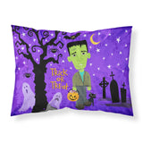 Caroline'S Treasures Halloween Frankie Frankenstein Printed, Polyester Envelope Closure Pillowcase, Standard, Multicol