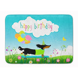 Caroline'S Treasures Happy Birthday Dachshund Machine Washable Memory Foam Mat, Multicolor
