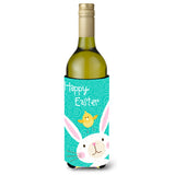 Caroline'S Treasures Happy Easter Rabbit Wine Bottle Insulator Hugger Cold-Beverage-Koozies, Literk, Multicolor