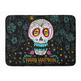 Caroline'S Treasures Happy Halloween Day Of The Dead Machine Washable Memory Foam Mat, Multicolor