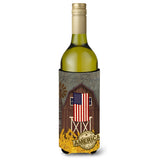 Caroline'S Treasures Patriotic Barn Land Of America Wine Bottle Insulator Hugger Cold-Beverage-Koozies, Literk, Multicolor