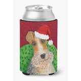 Caroline'S Treasures Wire Fox Terrier Christmas Can Or Bottle Hugger Cold-Beverage-Koozies, Cc, Multicolor