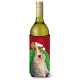 Caroline'S Treasures Wire Fox Terrier Christmas Wine Bottle Insulator Hugger Cold-Beverage-Koozies, Literk, Multicolor