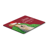 Wire Fox Terrier Christmas Mouse Pad, Hot Pad Or Trivet