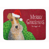 Caroline'S Treasures Wire Fox Terrier Christmas Machine Washable Memory Foam Mat, Multicolor